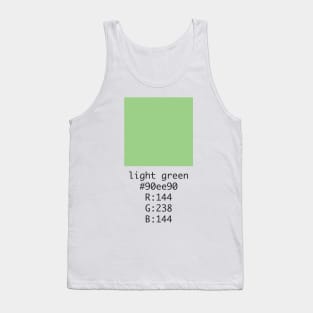 Light Green Hex and RGB Code Tank Top